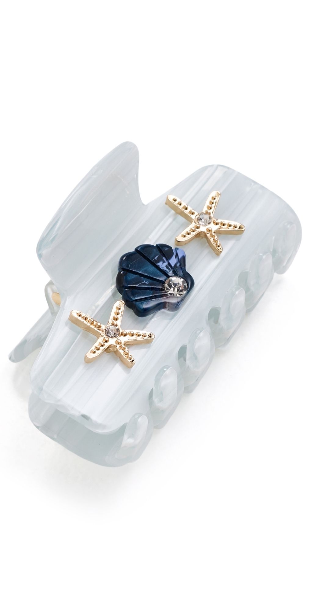 Lele Sadoughi Mini Sea Shell Claw Clip Marble One Size