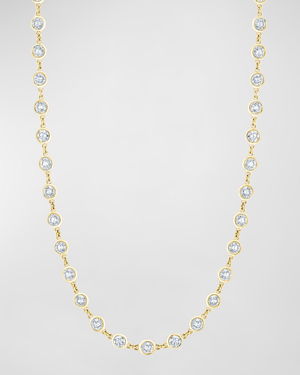 18K Gold Diamond by the Yard Chain Necklace, 16"L, 2.25tcw