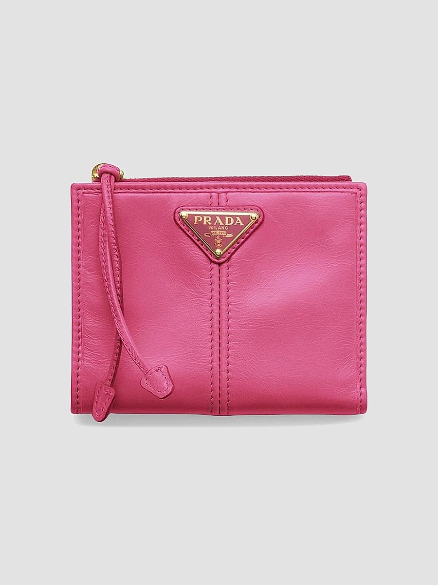 Prada Women's Small Leather Wallet - Pink