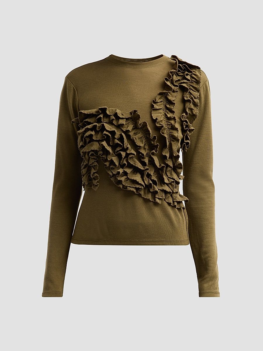 Women's Polina Jersey Long-Sleeve Top - Loden - Size XL