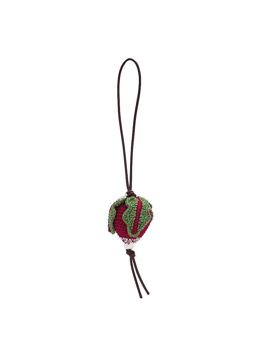 Men's Crocheted Radish Charm - Burgundy