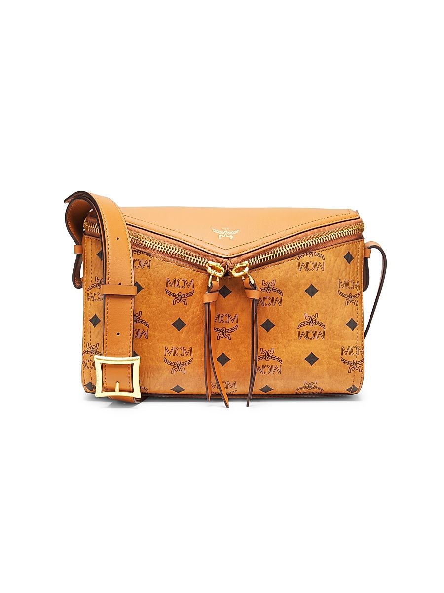 Women's Diamant 3D Small Faux-Leather Shoulder Bag - Cognac