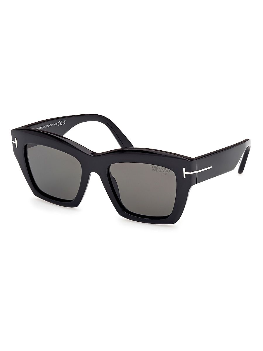 Women's Luna 52MM Butterfly Sunglasses - Black Black