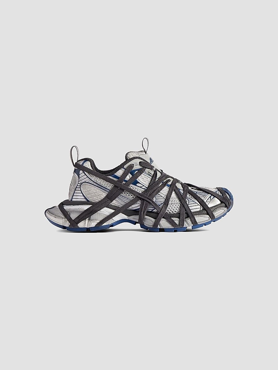 Balenciaga Men's 3XL Extreme Lace Sneakers - White Multicolor - Size 14