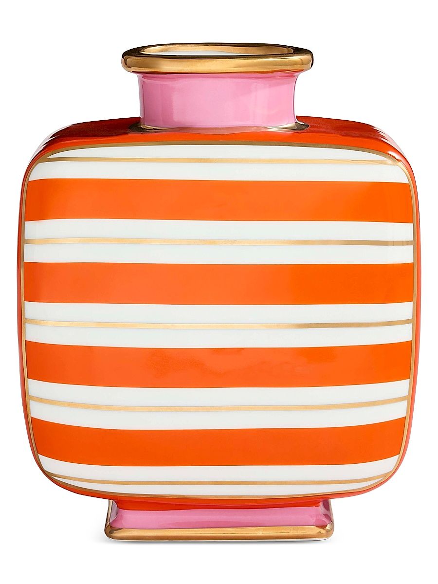 Portofino Square Vase - Orange Pink