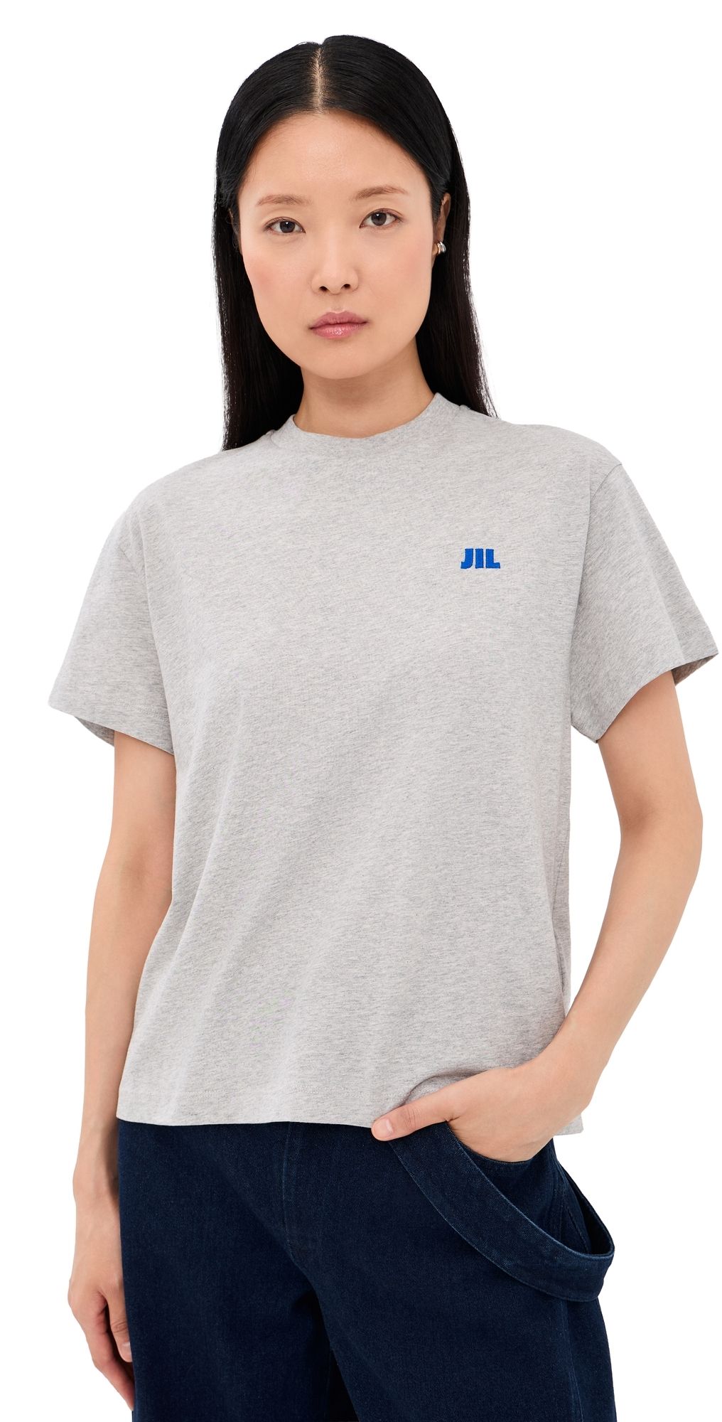 Jil Sander Short Sleeve T-Shirt Pale Grey XL