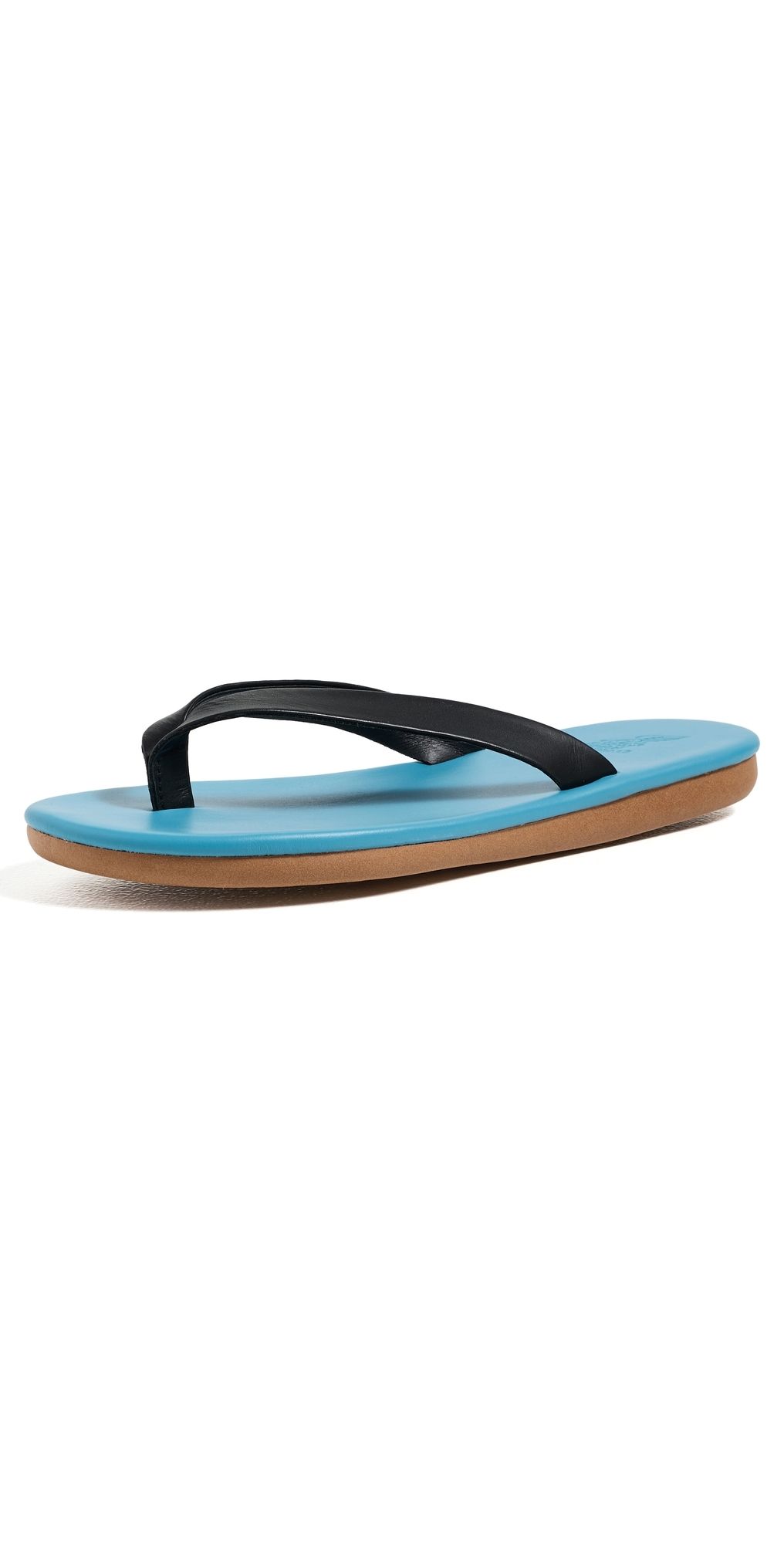 Ancient Greek Sandals Saionara Flip Flops Black/Blue 37