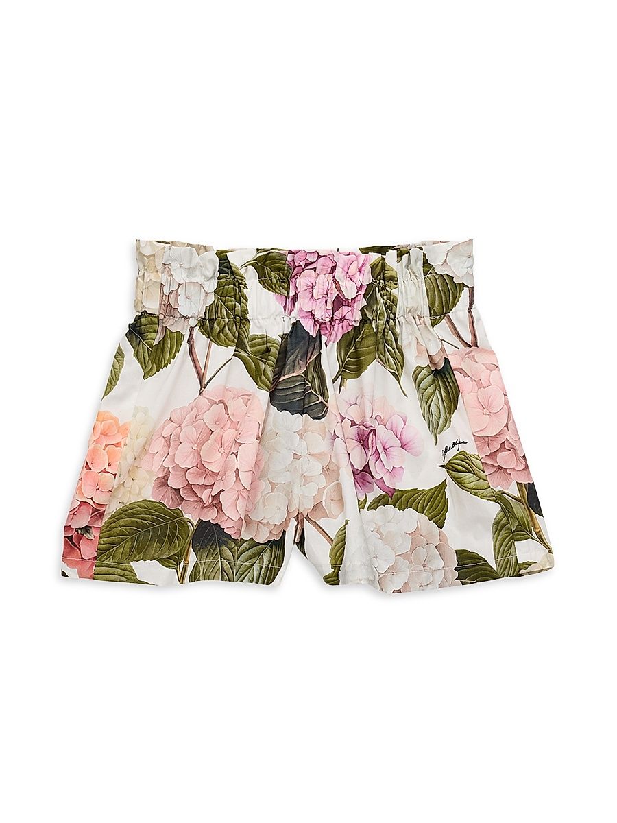 Girl's Cotton Floral Shorts - Size 14