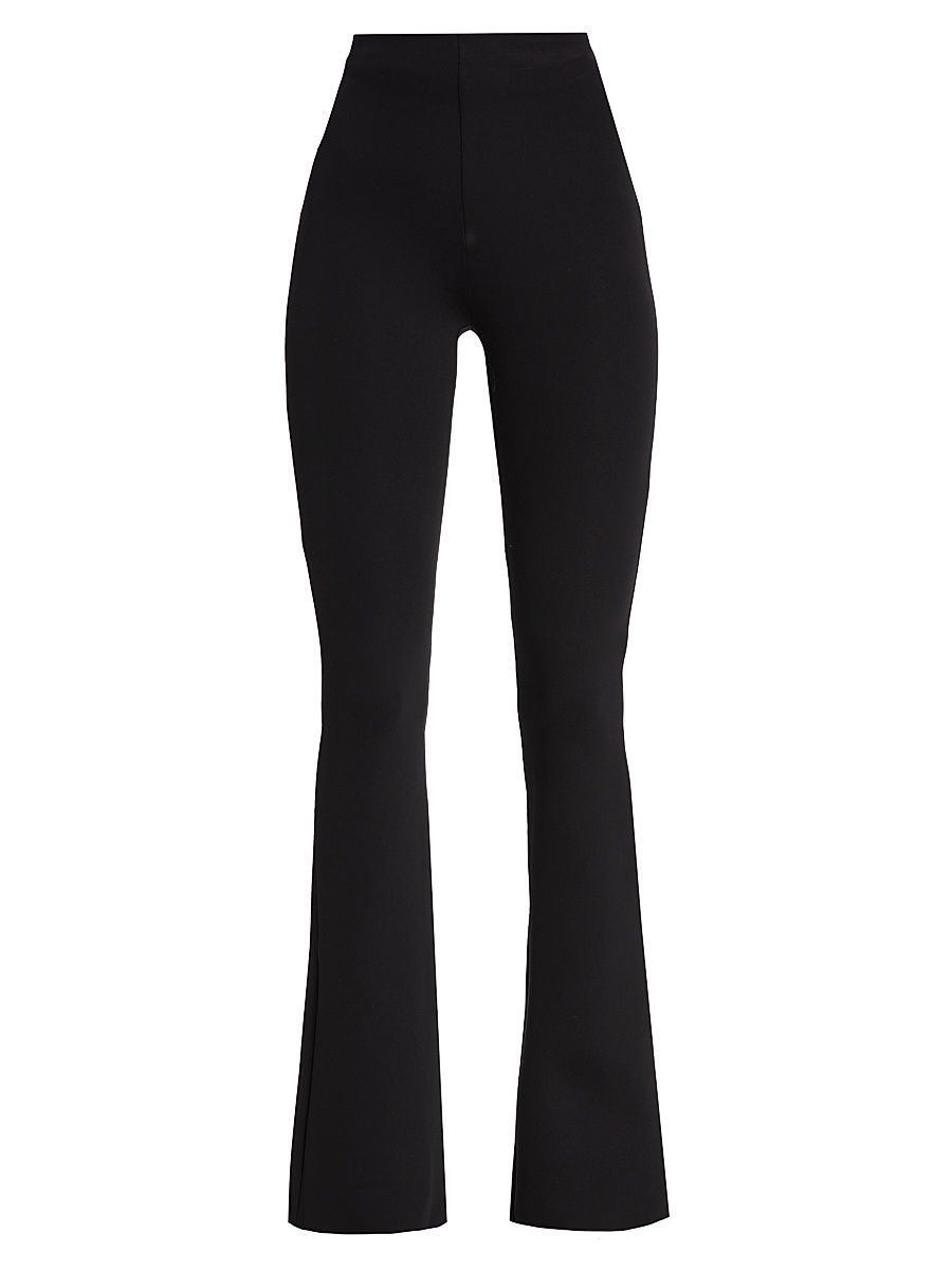 Women's Neoprene Flare Pants - Black - Size Large