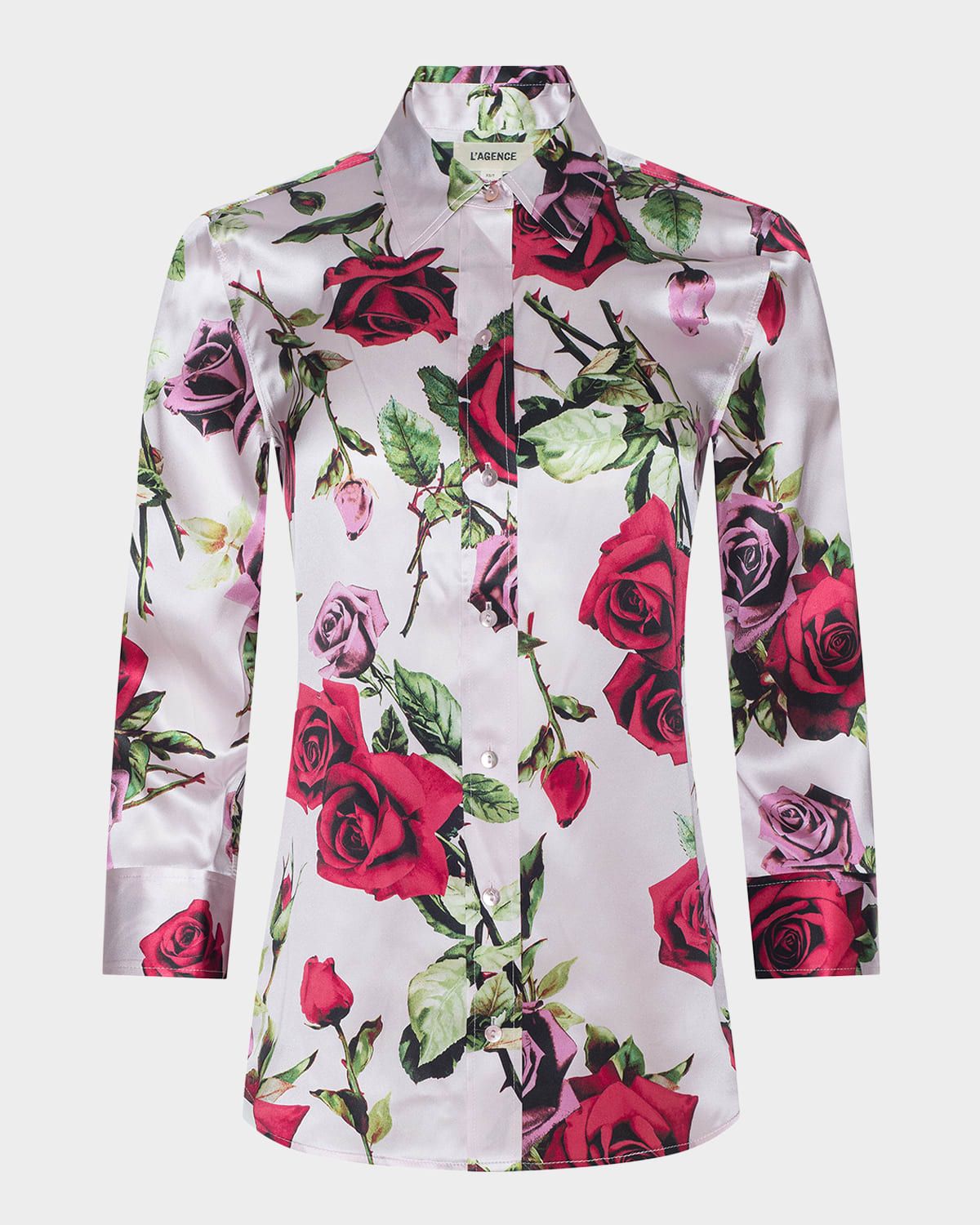 Dani Silk Button-Front Blouse