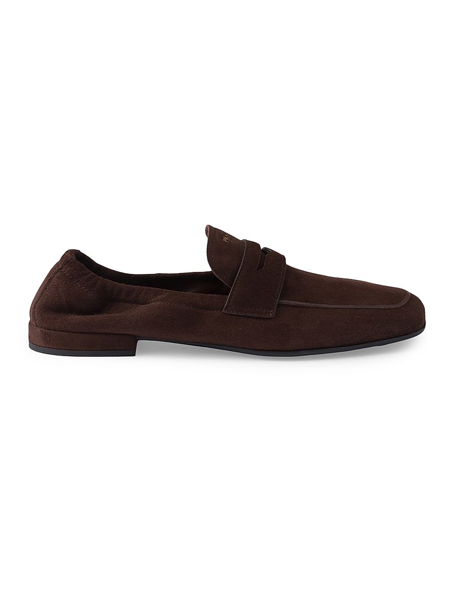 Women's Shuffle Antiqued Suede Loafers - Dark Brown - Size 5