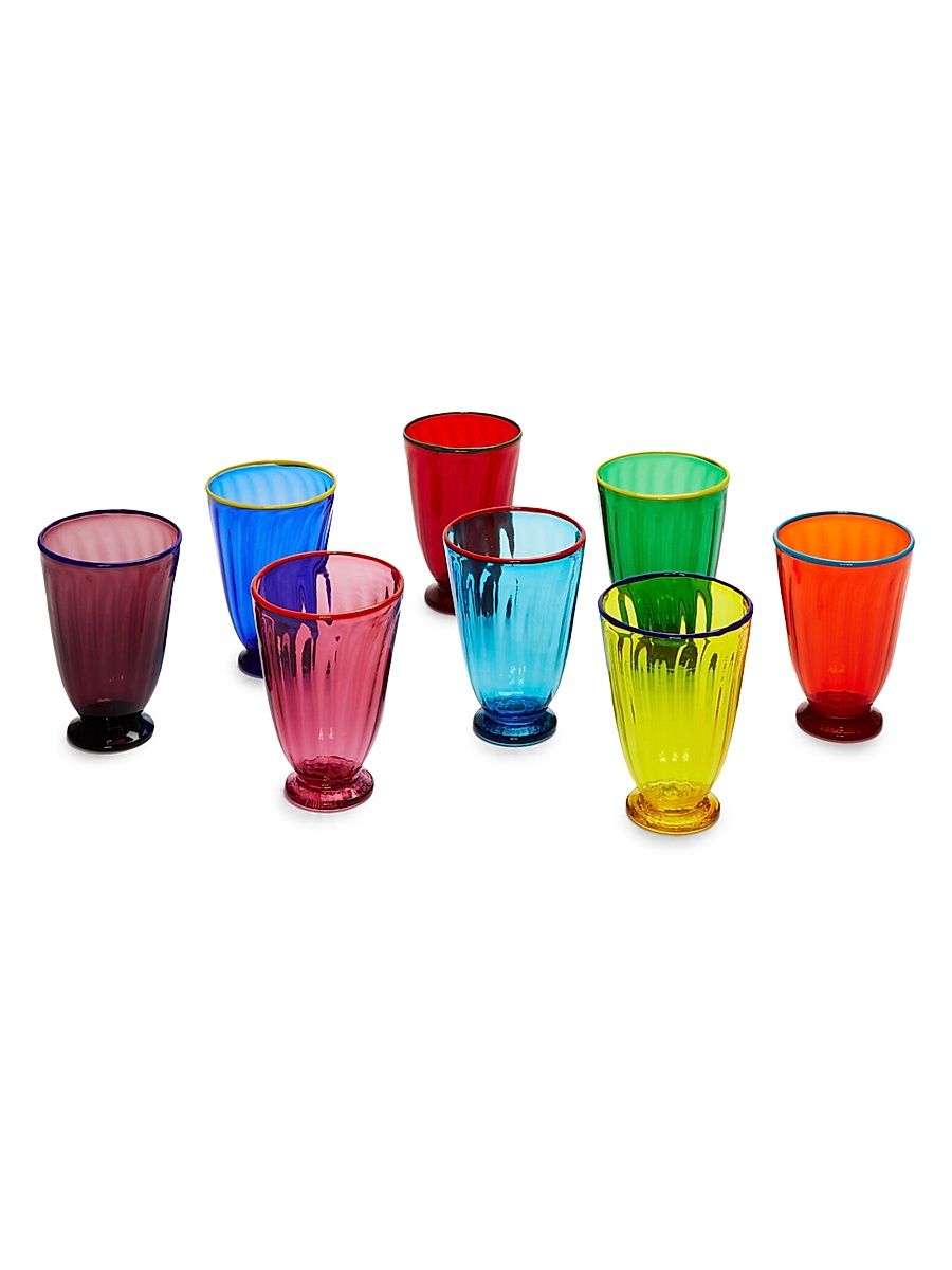 Rainbow Glasses Set of 8 - Mix Multicolor