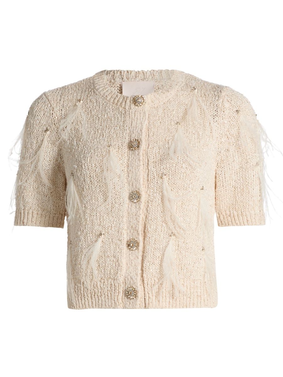 Women's Coralie Cotton-Blend Cardigan - Kelp Forest - Size Small