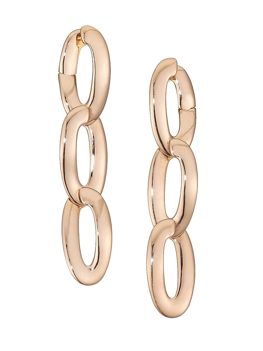 Women's Olimpia 18K Rose Gold Link Earrings - Pink Gold