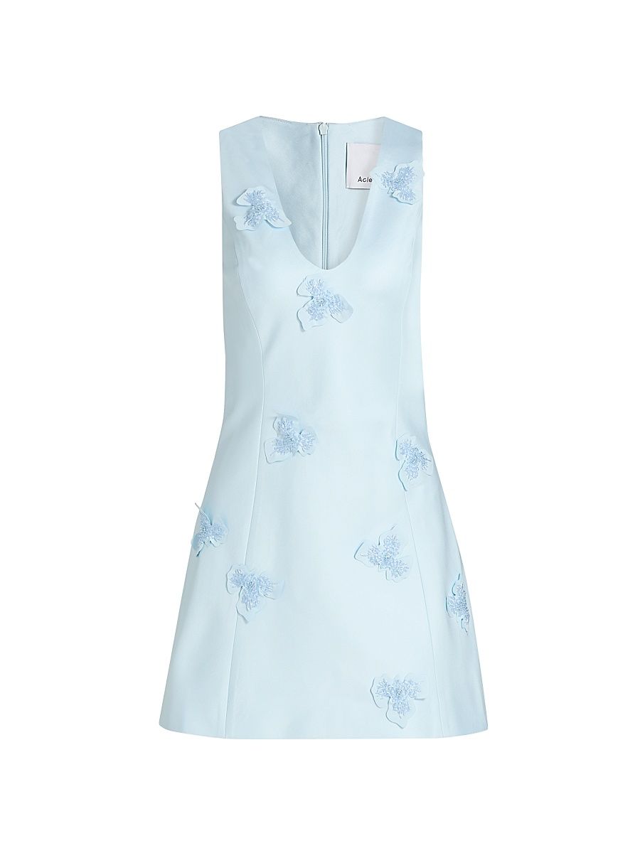 Women's Blairhall daffodil Appliqué Minidress - Powder Blue - Size 12
