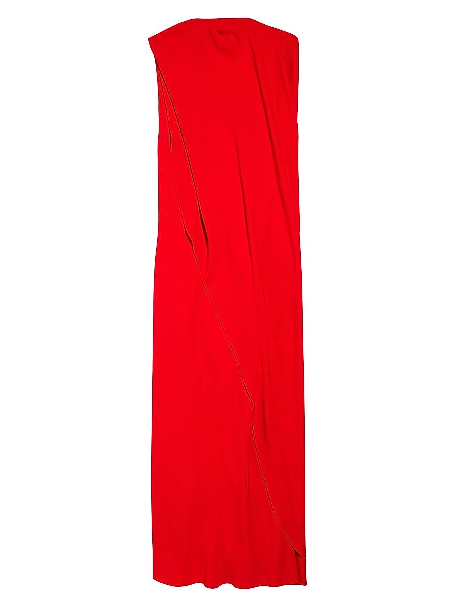 Women's Draped Dress - Sunset Red - Size 2