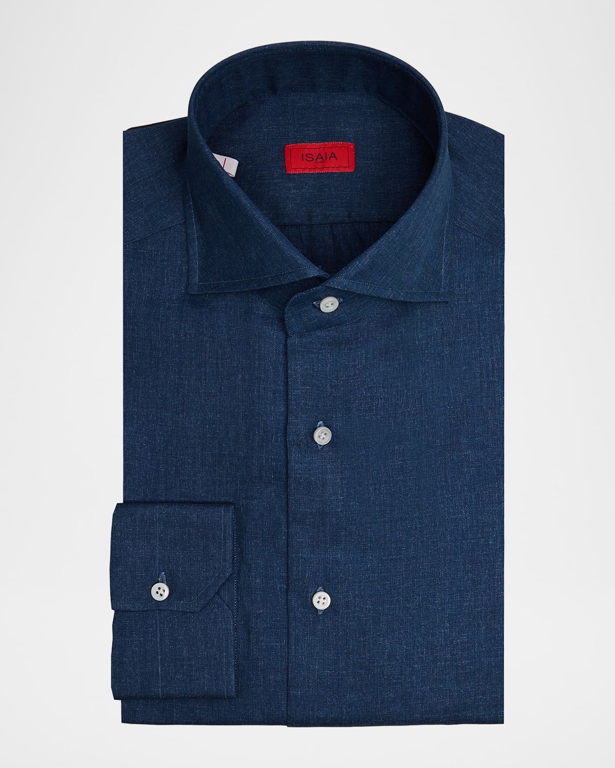 Men & apos;s Chambray Spread Collar Sport Shirt