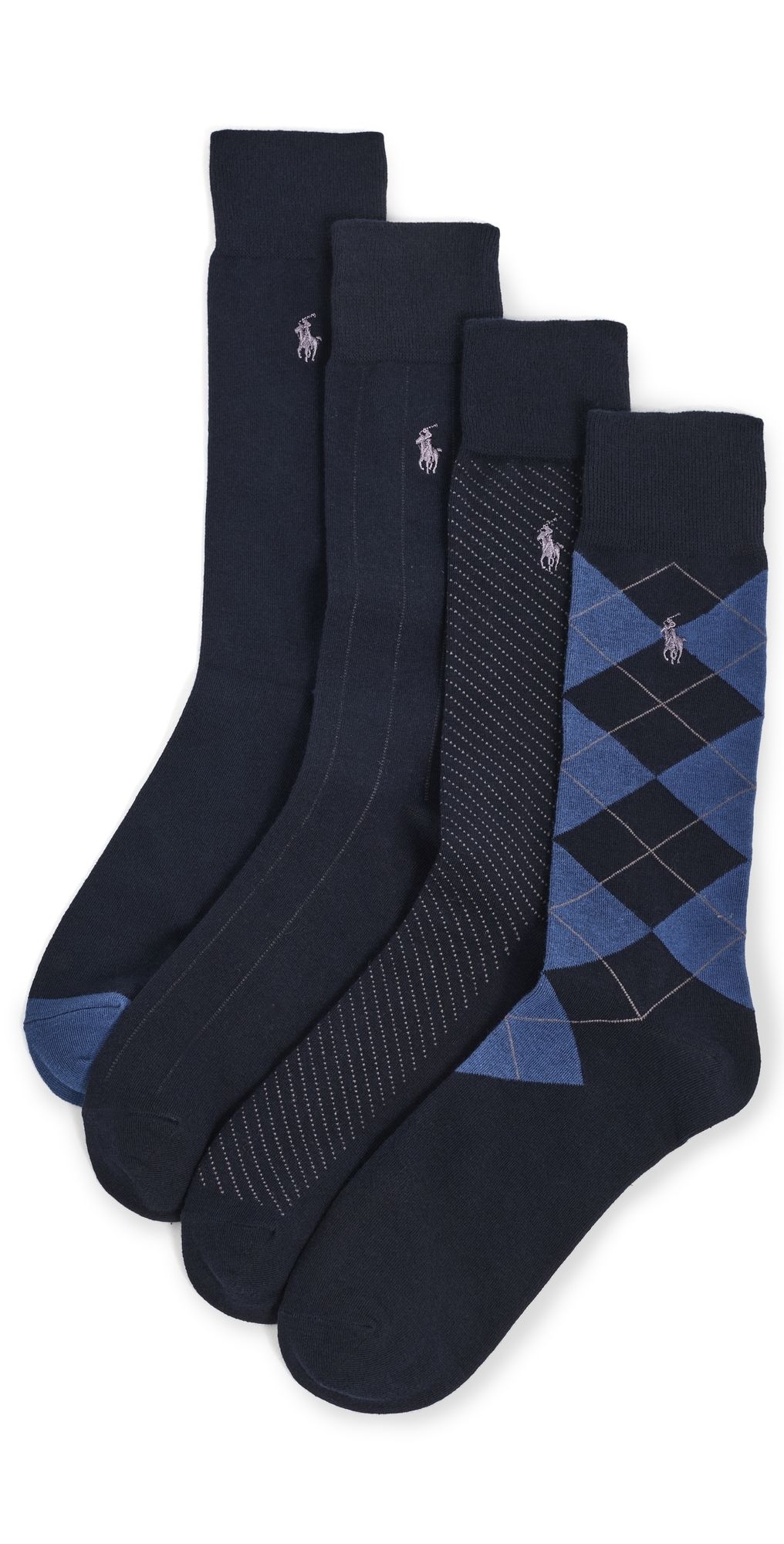 Polo Ralph Lauren Classic Multi Slack Sock 4 Pack Navy 10-13