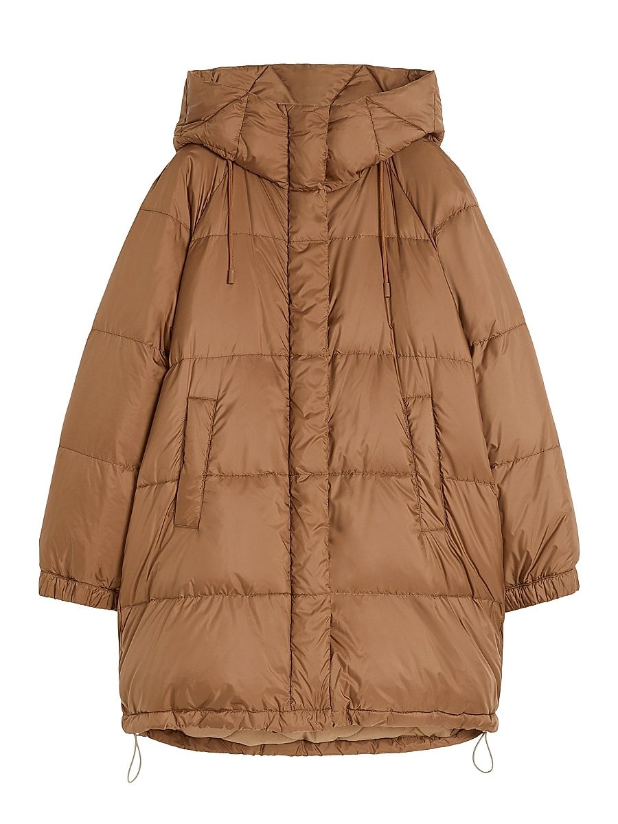Women's Reversible Parka in Water Resistant Canvas - Hazelnut Brown - Size 16