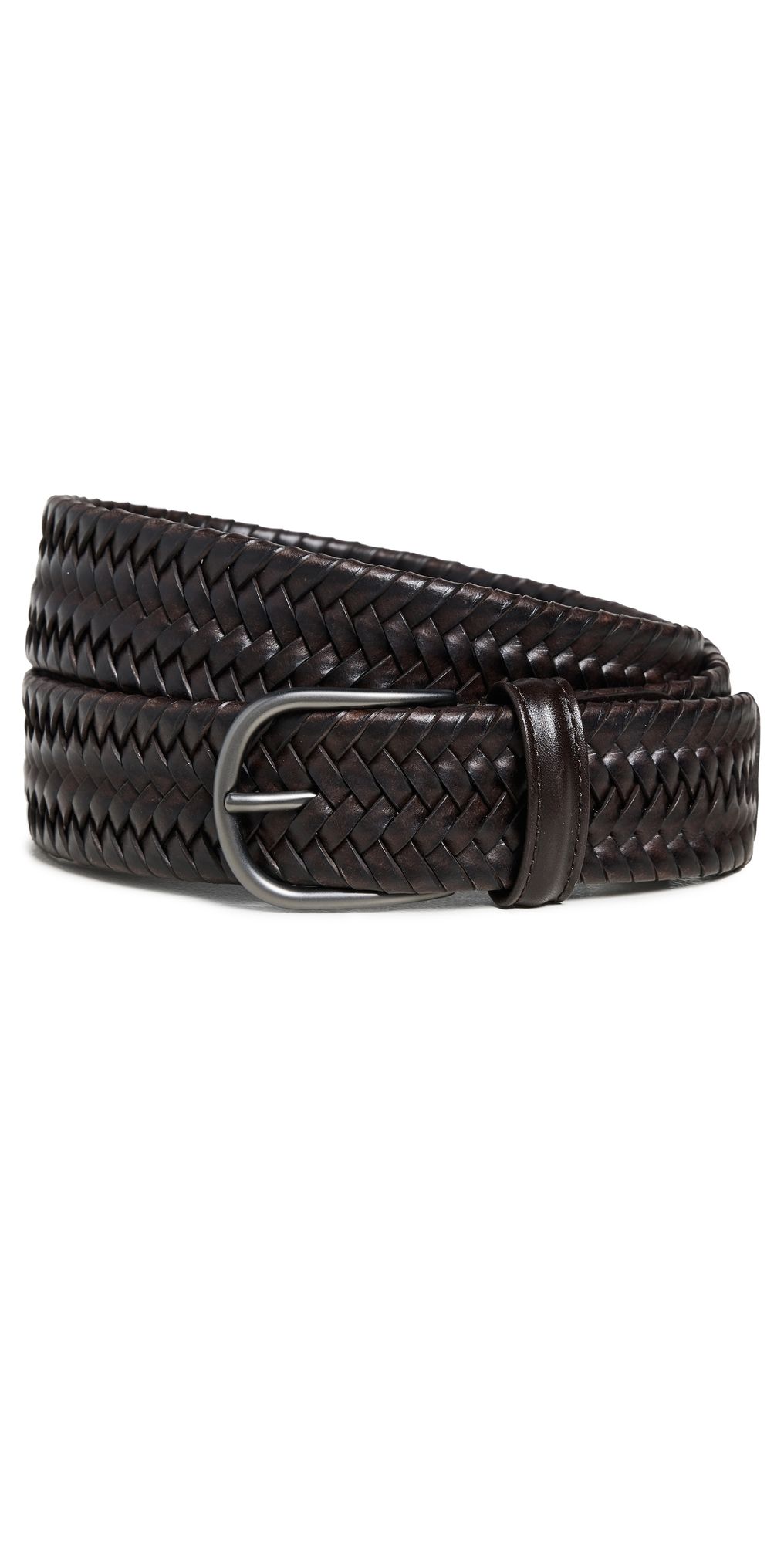 Anderson's Leather Woven Belt Brown M1 36