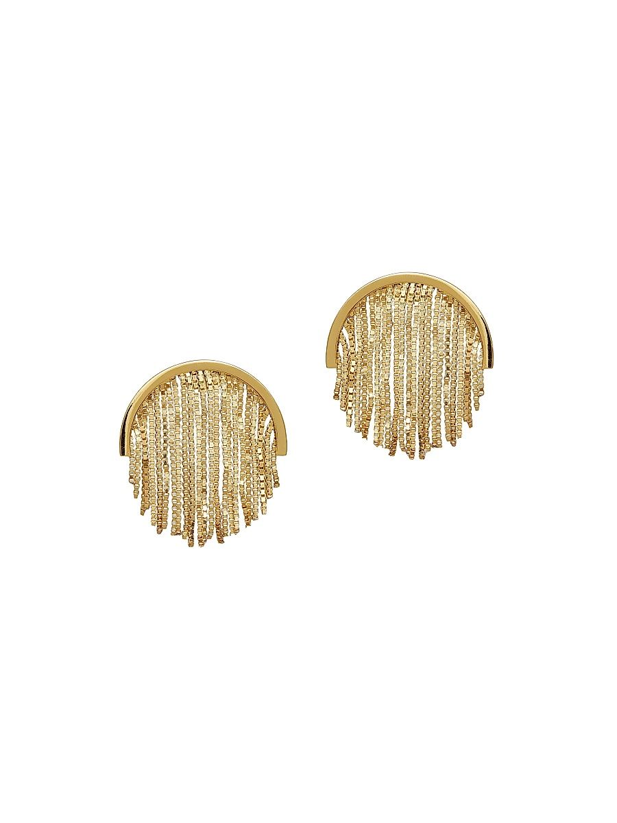 Women's Flapper 14K-Gold-Plated Earrings - Gold