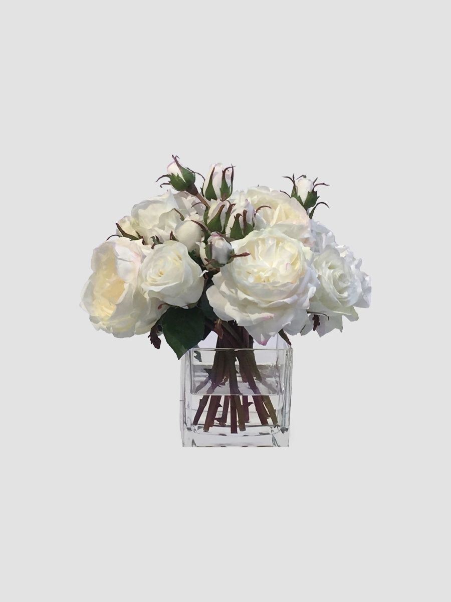 Winward Home Newness Artificial Mix Rose Floral Arrangement - Cream