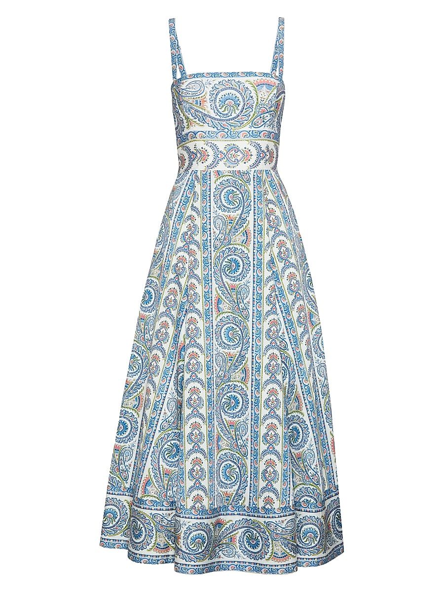 Women's The Margot Dress - Blue Corsica Paisley - Size Medium