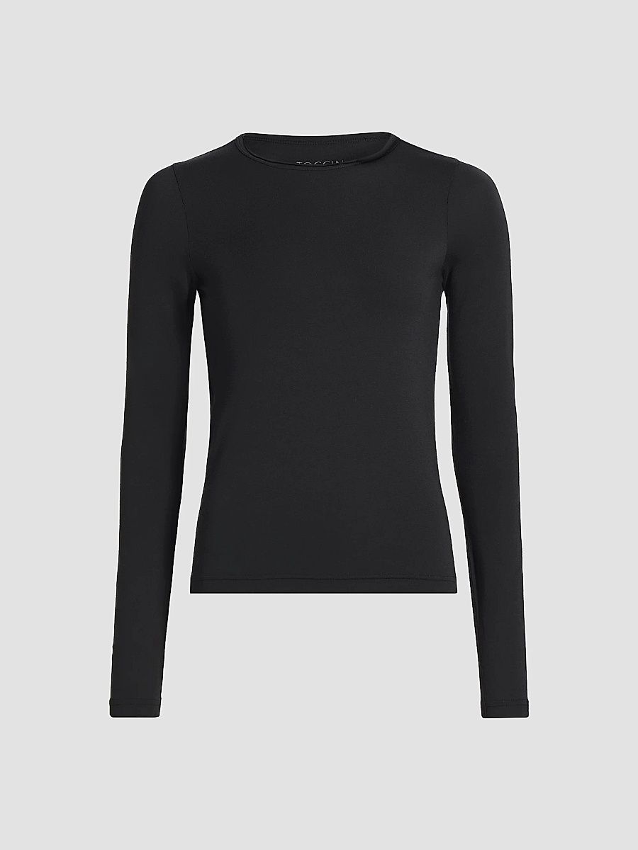 Toccin Women's Jenna Long-Sleeve T-Shirt - Washed Jet - Size Large