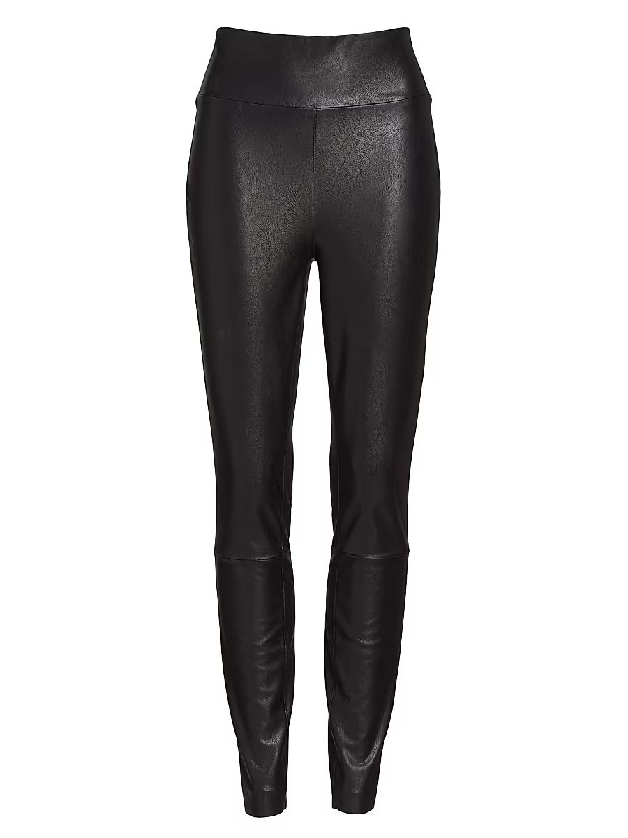 Women's Sheena Faux Leather Leggings - Black - Size XS