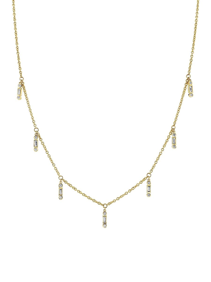 Women's 14K Yellow Gold & 0.555 TCW Diamond Fringe Necklace - Yellow Gold