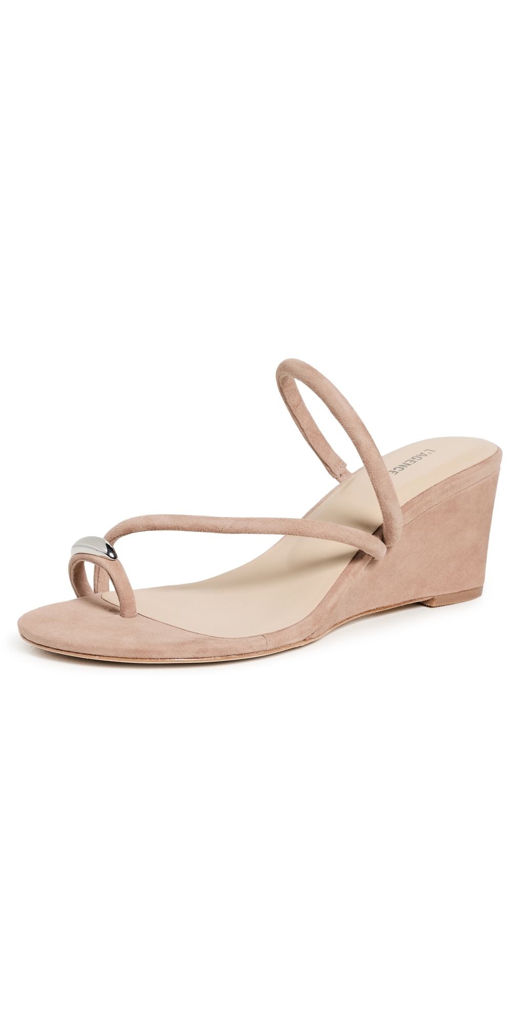 L'AGENCE Maritza Wedge Sandals Cappuccino 5.5