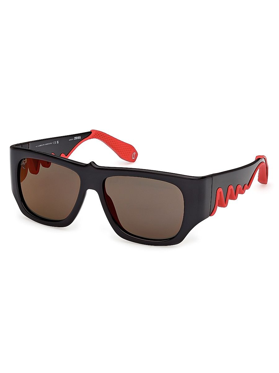 Women's Loubishark 57MM Square Sunglasses - Red Grey Black