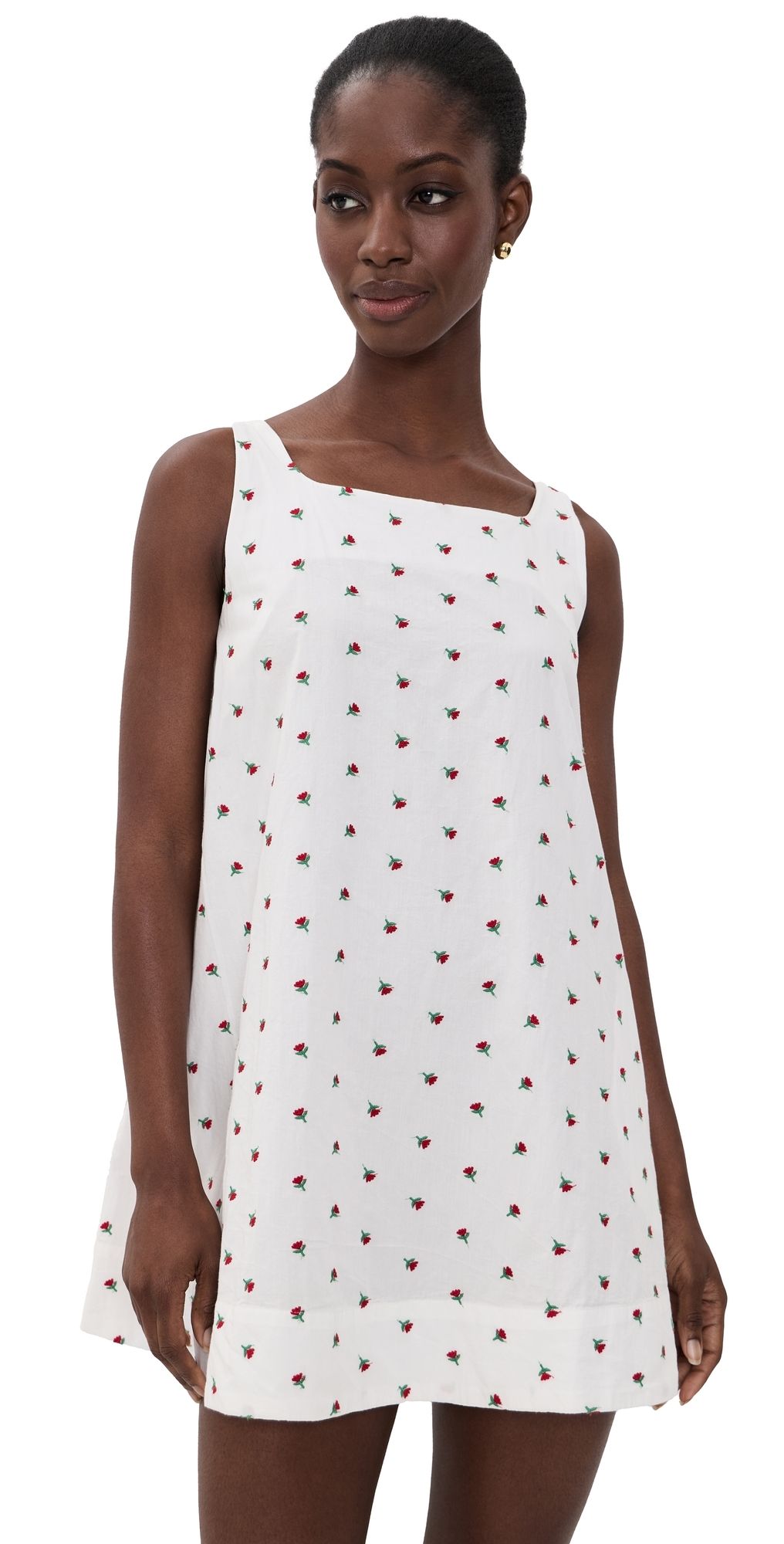 La Maregold The Clara Mini Dress White Petite Flower M