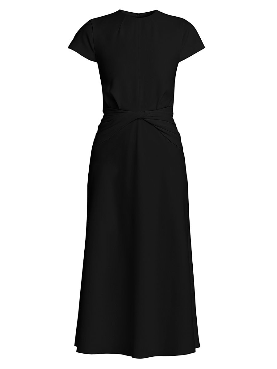 Women's Day Twist-Front Midi-Dress - Black - Size 8