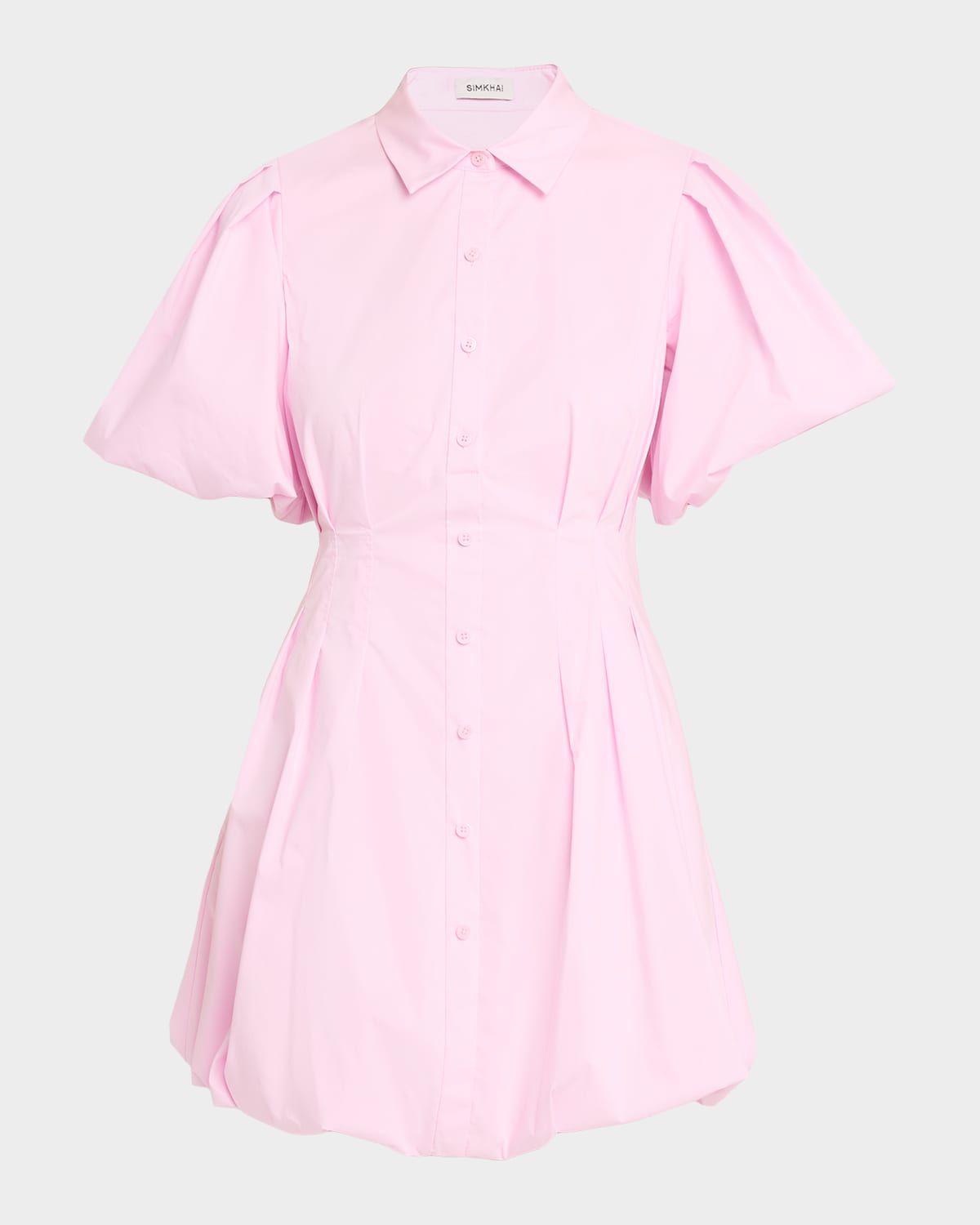 Cleo Balloon Pintuck Poplin Mini Dress
