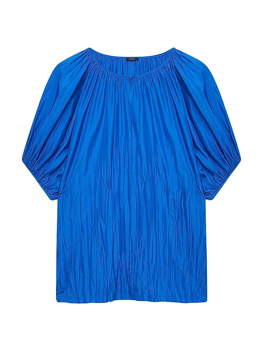 Women's Briela Silk Habutai Blouse - Blue - Size 8