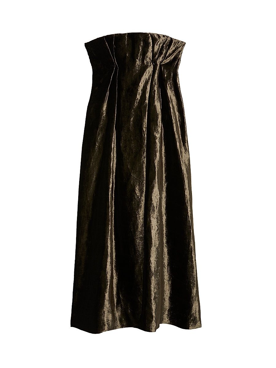 Women's Nava Strapless Dress - Dark Olive - Size Large