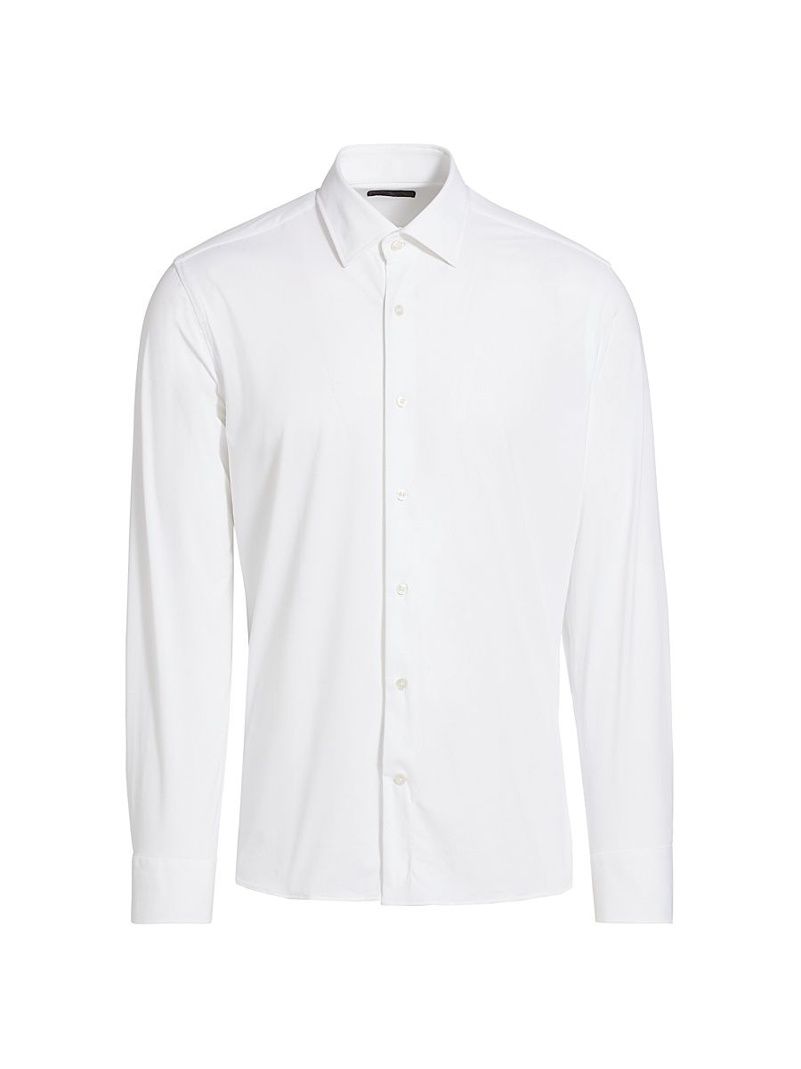 Men's Collection Stretch Dress Shirt - White - Size 18