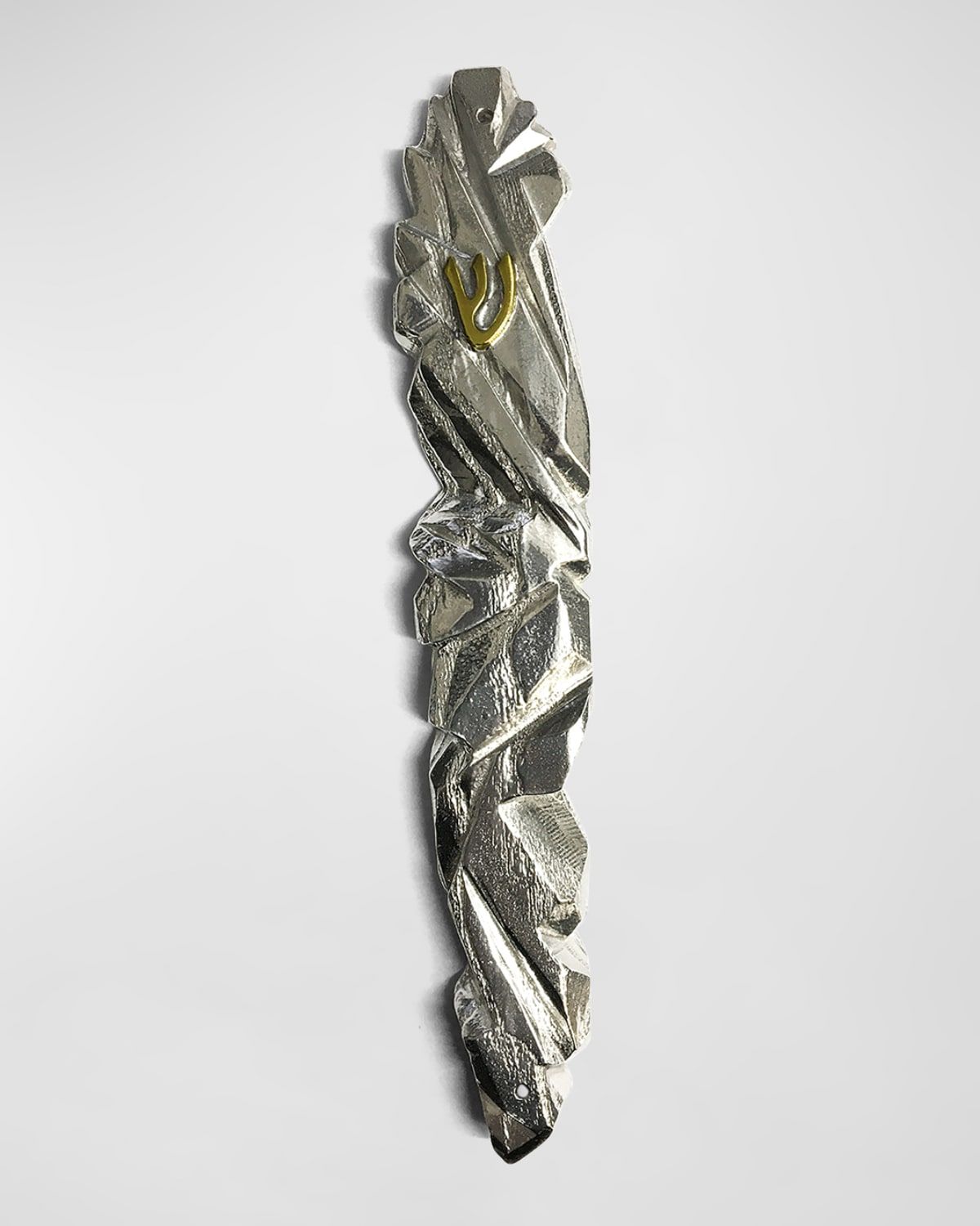 Carved Pewter Deco Mezuzah by Joy Stember