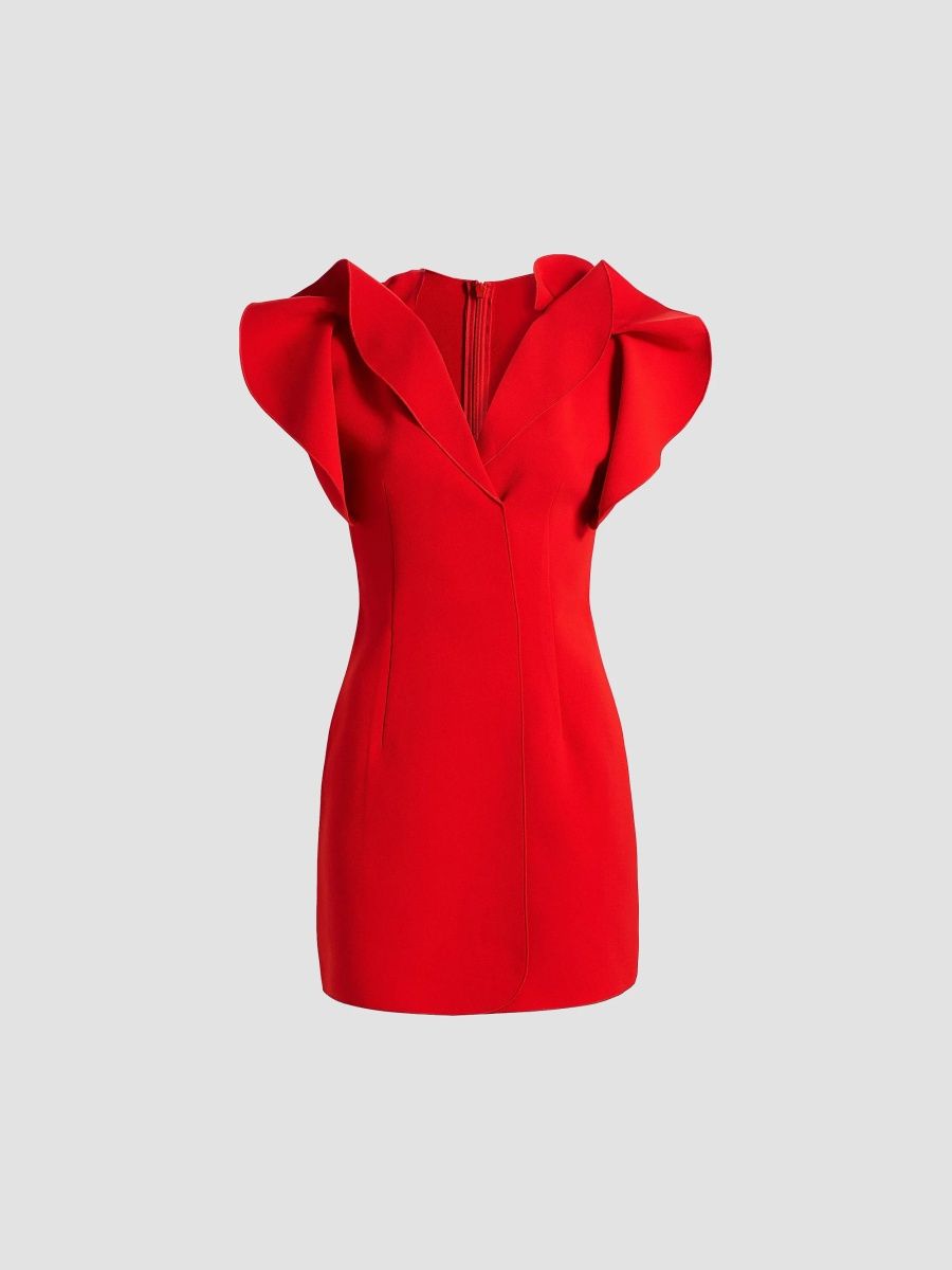 Acler Women's Normanhill Puff-Sleeve Minidress - Cherry - Size 2