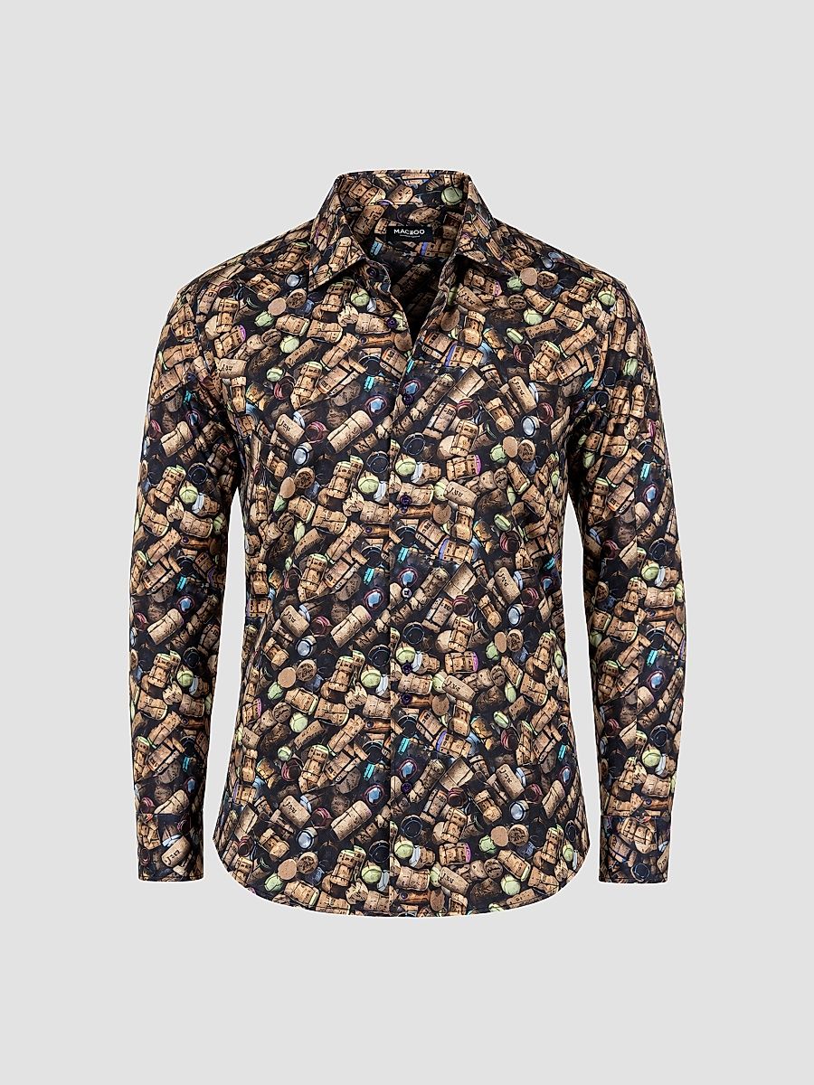 Men's Fibonacci Marthyr Cork Shirt - Multicolored - Size Medium