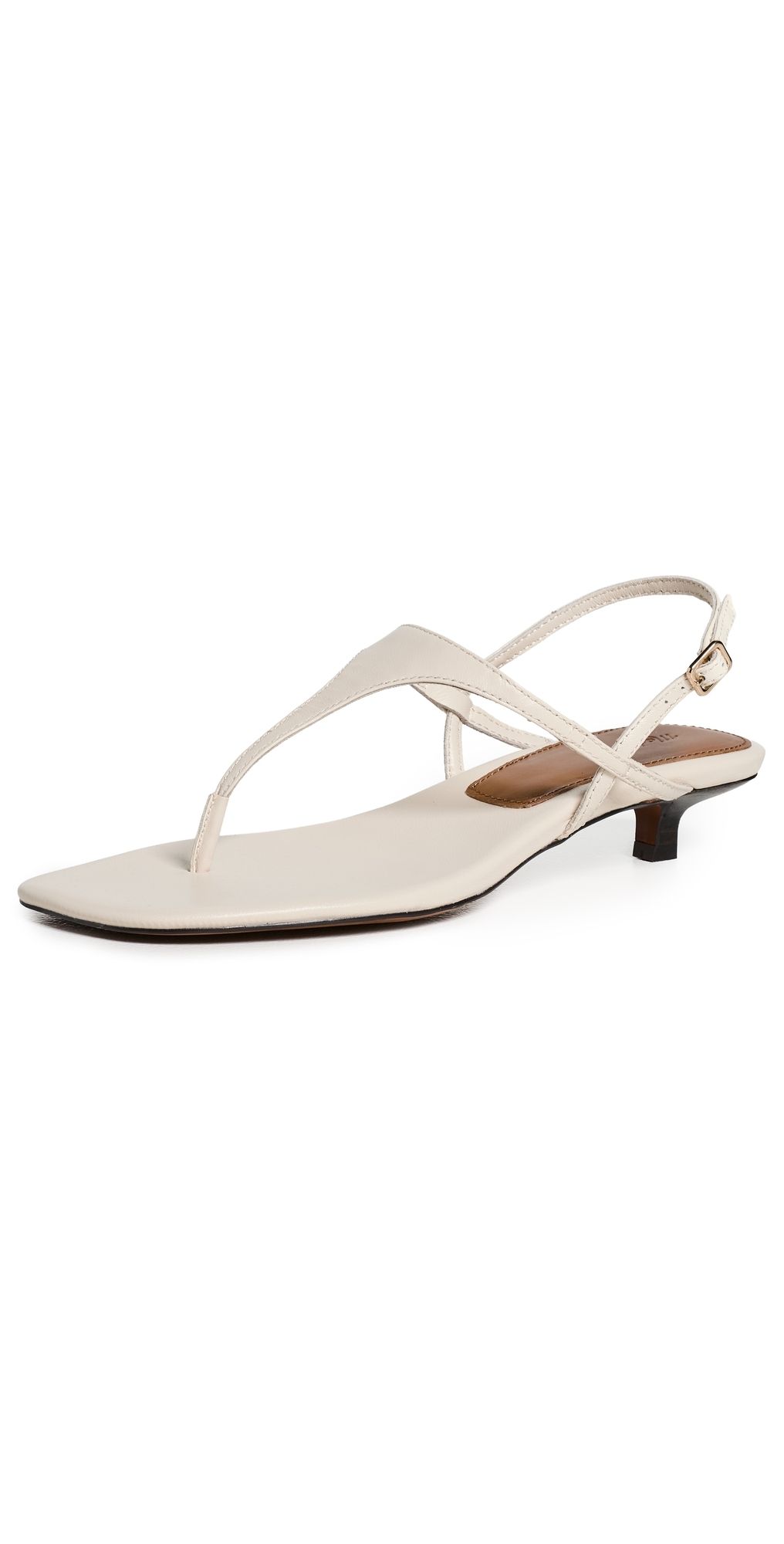 Madewell The Chiara Kitten Heel Slingback Sandals Vintage Muslin 9.5