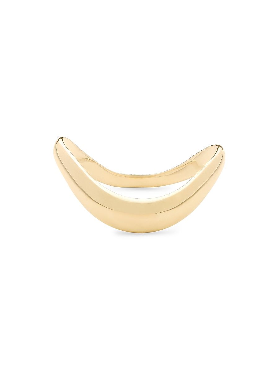Women's 14K Yellow Gold Curved Bubble Ring - Yellow Gold - Size 6