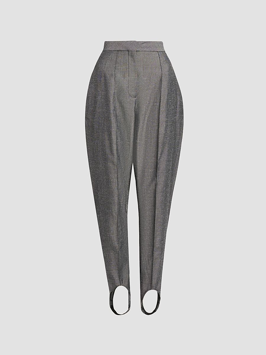 Stella McCartney Women's Twill Stirrup Pants - Grey - Size 6