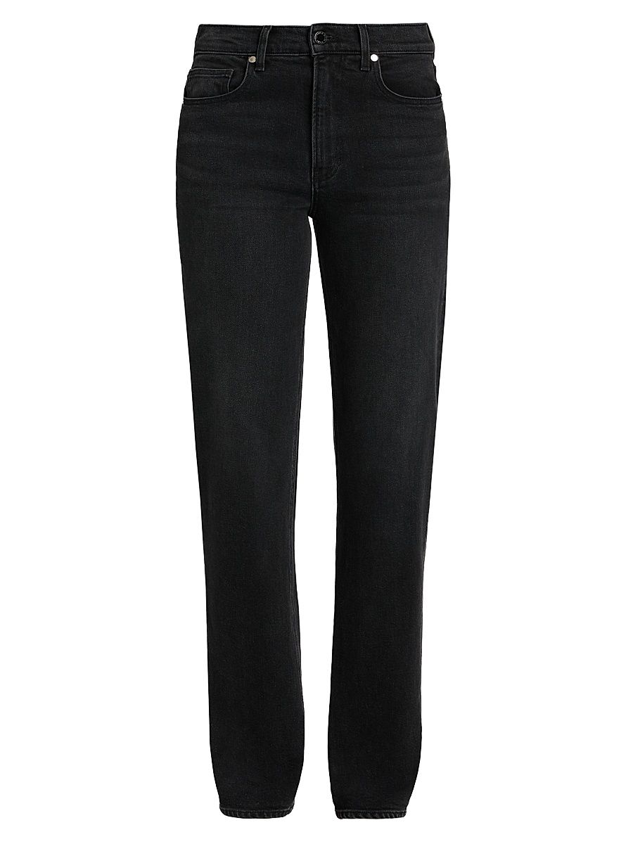 Women's Harley Denim Mid-Rise Straight-Leg Jeans - Washed Onyx - Size 32