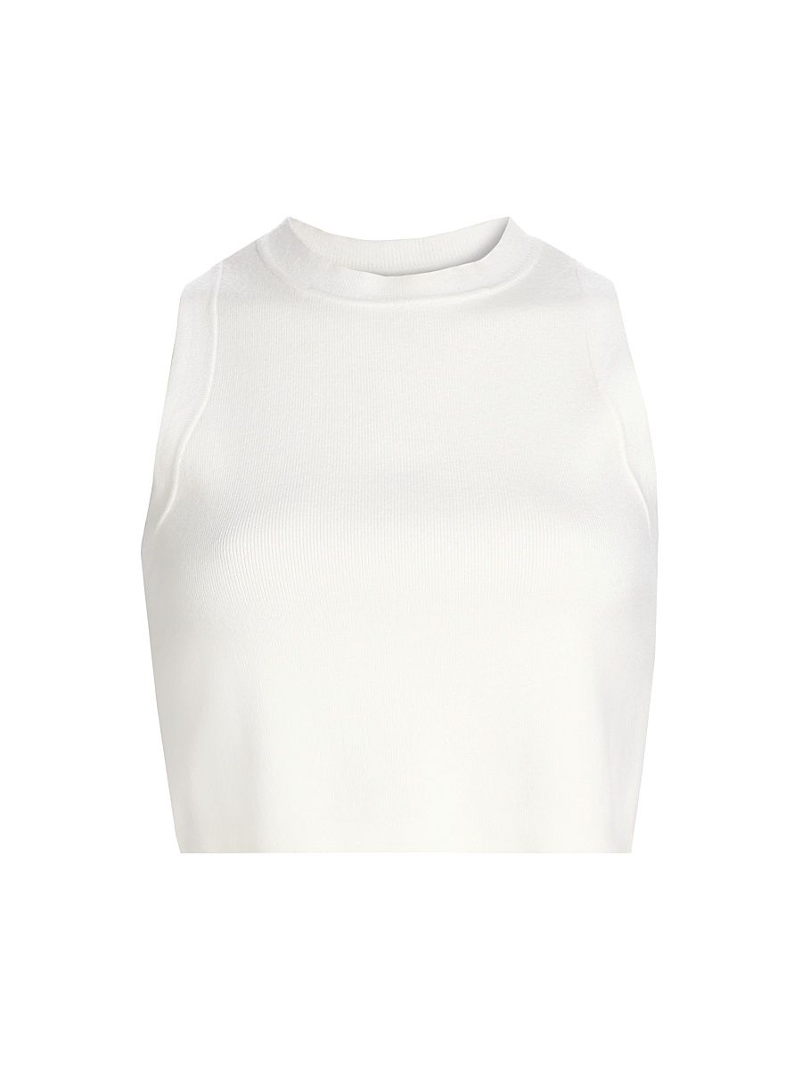 Women's Peyton Racerback Crop Tank Top - Optic - Size XL