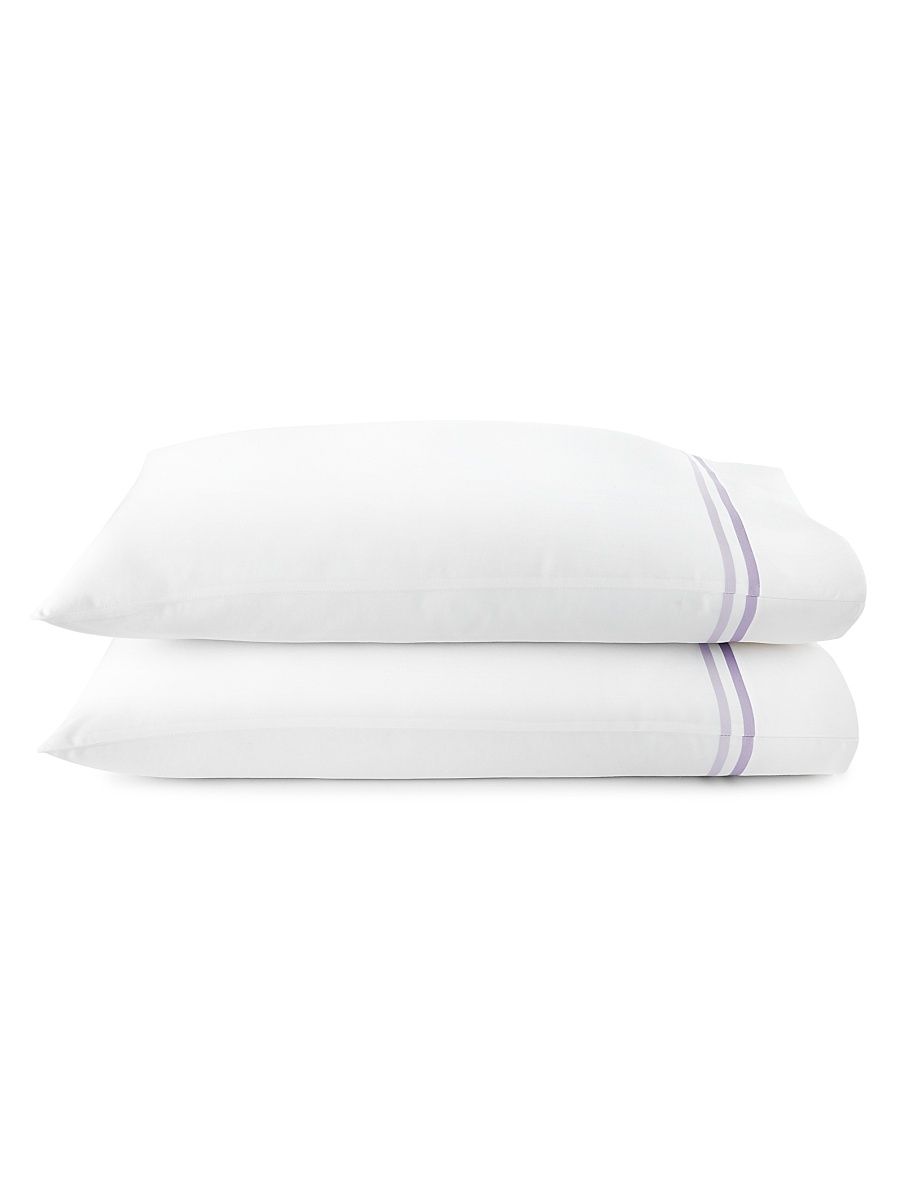 Duo 2-Piece Cotton Pillowcase Set - Lilac - Size King