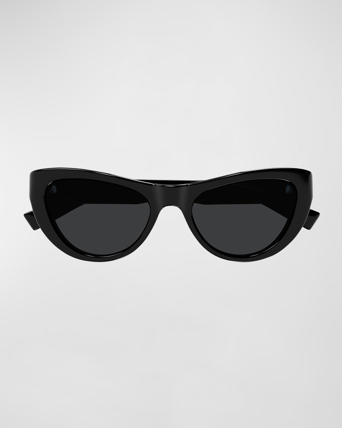 Sleek Logo Plastic Cat-Eye Sunglasses