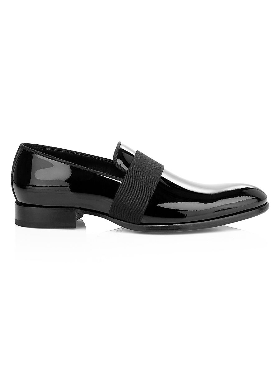 Men's Perry Patent Leather Loafers - Black - Size 12