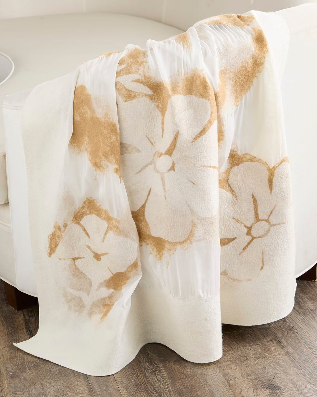 Tibetan Cashmere and Silk Felted Blanket